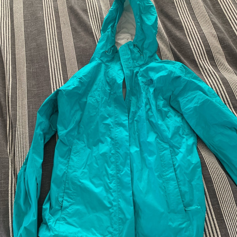 The North Face Teal Rain Jacket